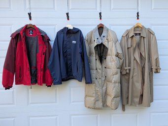 4 Very Nice Colder / Winter Jackets 3XL Including A Helly Hanson Shell & Gemyse Parka