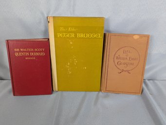 3 Books- Related To Stories Of Durward, Gladstone And Bruegel