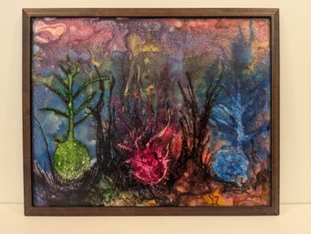 Original Abstract Painting By Lincoln W Karl - Vitreous Flux Watercolor & Alcohol Ink