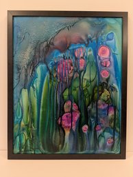 Original Abstract Painting By Lincoln W Karl - Vitreous Flux Watercolor & Alcohol Ink