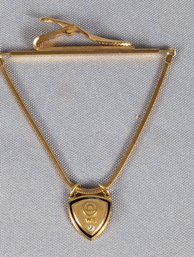 Vintage 1/5 10K GF Tie Clip ? With Diamond - Western Electric Bell