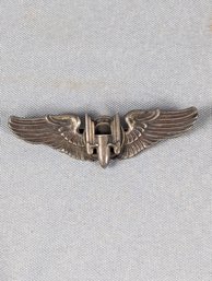WWII USAAF Gunner Wings In Sterling Silver .77OZT