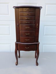 Cherry 8 Drawer Jewelry Armoire Cabinet Chest 40 Tall