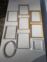 Lot 9 Smaller Antique Frames  Various Sizes