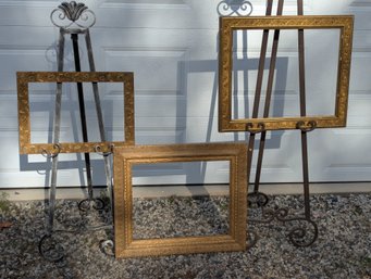 Lot Of 3 Victorian Era Gold Frames16x20 / 17.5 X 21.5 / 12 X 18
