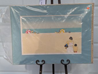 Vintage Paul Lagace Signed & Numbered Serigraph - The Beach