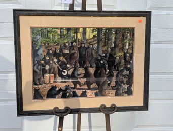 Professional Framed Giclee Print  Musical Bears  By Thomas K Merriam