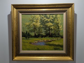 Robert Gordon (1943 - 2021) Original Oil Painting - Summer Pastoral Chelsea Vermont 1994