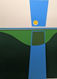 Calvin Jacob Libby (1931 - 1998) Mid-Century Modern Original Signed & Numbered Silkscreen By NH Artist