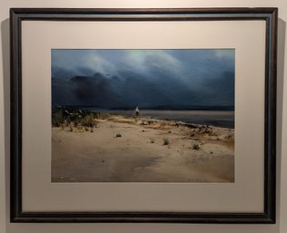 Mae H. Bertoni (Born 1929) Large Original Watecolor Painting