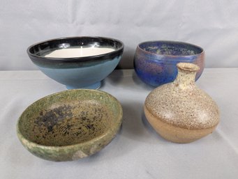 Lot Of 4 Piece Of Studio Art Pottery