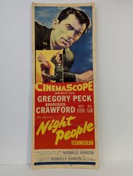 1954 Movie Poster Night People With Gregory Peck CinemaScope