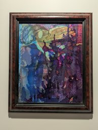 Original Abstract Painting By Lincoln W Karl - Vitreous Flux Watercolor & Alcohol Ink