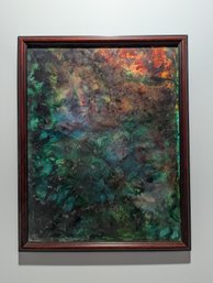 Original Abstract Painting By Lincoln W Karl - Vitreous Flux Watercolor & Alcohol Ink