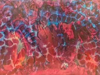 Original Abstract Painting By Lincoln W Karl - Vitreous Flux Watercolor & Alcohol Ink