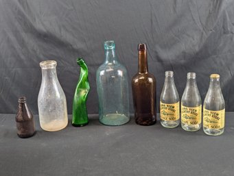 Miscellaneous Vintage To Antique Glass Bottle Lot
