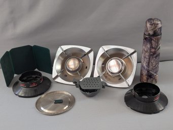 Two Propane Camping Cooking Burners & A Thermos