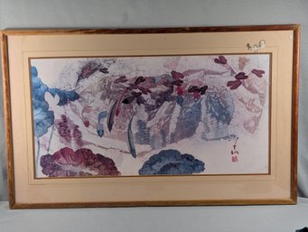 Decorative Asian Print Chinese Koi Fish Pond By Pang Tseng-Ying