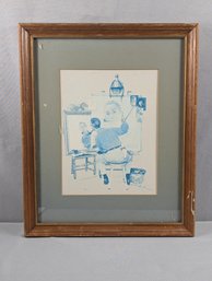 Triple Self Portrait Norman Rockwell Print