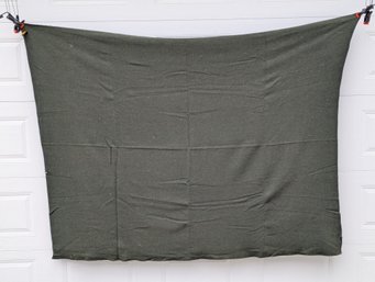 Vintage Wool Camp Blanket  L L Bean Tag 6.5 X 5