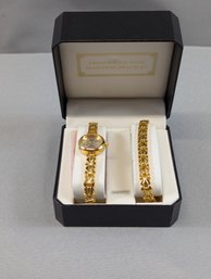 Gloria Vanderbilt Ladies Wrist Watch & Matching Bracelet