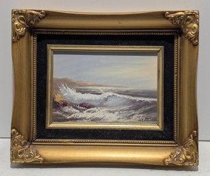 Small Original Oil Painting Seascape - Artist Signed