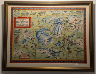 1949 Original Scott-Map Of The White Mountains Of New Hampshire