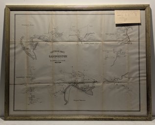 1882 Framed Maps Of The Historic Sanborton , New Hampshire Compiled By M T. Runnels & A P Ayling
