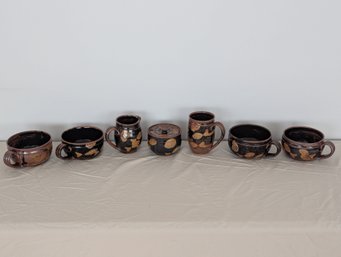 Hand Thrown Studio Pottery Lot By Iris Minc  Purple Sage Pottery