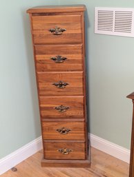Custom Made Tall Narrow Chest Of 6 Drawers - In Solid Walnut & Poplar
