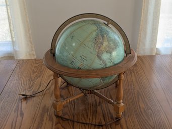 Vintage Light Up World Globe Lamp