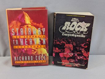 Book, Stairway To Heaven Led Zeppelin Uncensored By Richard Cole First Edition Together With Rock Encyclopedia