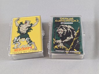 1996 Collector's 2 Complete Sets Fantasy Art Stickers Mike Ploog & Bernie Wrightson