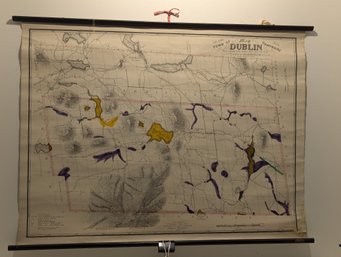 1907 Wall Map Of Dublin New Hampshire