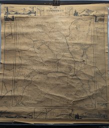 1932 Topographical Wall Map Of Tamworth New Hampshire By Peter Kilham & Frank Hinder
