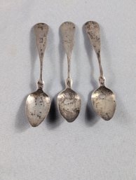 3 Coin Silver Spoons By J Moulton 1.13 Ozt