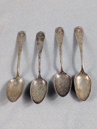 Lot Of 4 Sterling Silver Spoons - 2.58 Ozt
