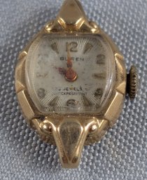 14k Gold Buren 23 Jewel Ladies Watch 4.739 Dwt /7.37g - No Band