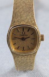 14k Gold Omega Ladies Watch & 14k Band - 14.5 Dwt/  22.6g