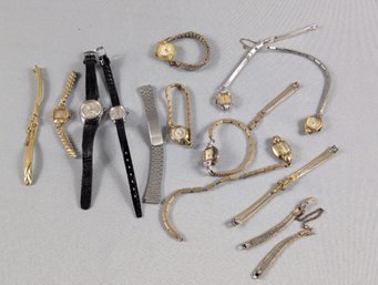 Large Lot Of Ladies Watches - A Number Of Which Are Gold Filled Or Rolled Gold