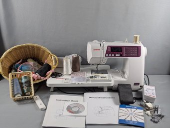 Like New Janome Sewing Machine With Extras - Model 809AU - With Quilting Acc. Manual & Instructional DVD