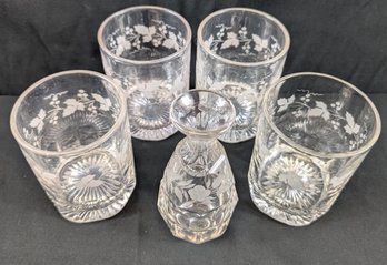 Lot Of 19th Century Etched Glassware