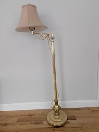 Brass Swing Arm Floor Lamp 58' Tall