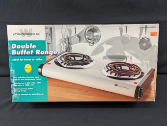 White - Westinghouse Double Burner Buffet Range - Electric In Original Box