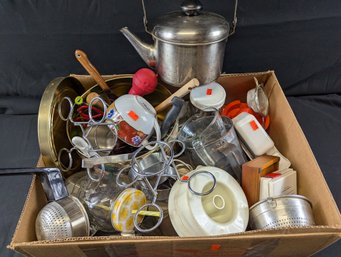 Large Lot Of Kitchen Related Implements & Related