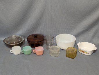 Lot Of Misc Mostly Glass Bakeware - Corning Ware, Glasbake, Pyrex