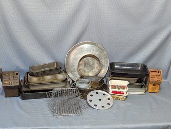 Large Lot Of Misc Bakeware And Other Kitchen Related