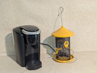 Bird Watching Coffee Drinker Lot Keurig And Bird Feeder