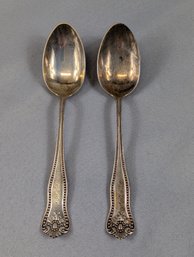 2 Sterling Silver Table Spoons 2.60ozt