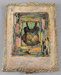 1994 Lorie Hanermesh (Born 1948) Original Oil & Mixed Media 'Party Dress' NAGA Gallery Label